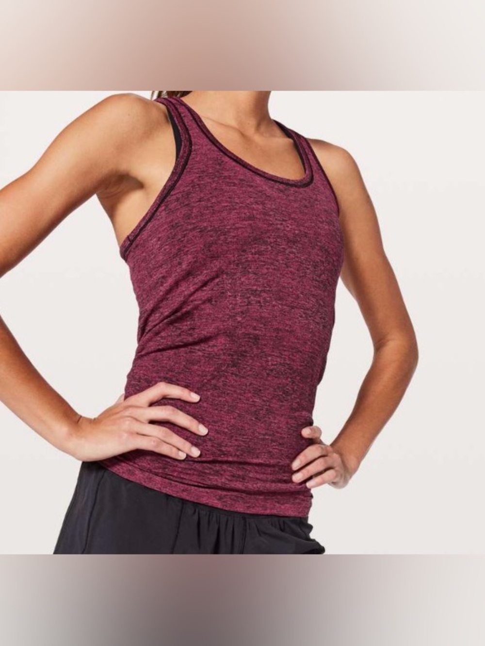 Lululemon Swiftly Tech Racerback - Fuchsia Pink / Black